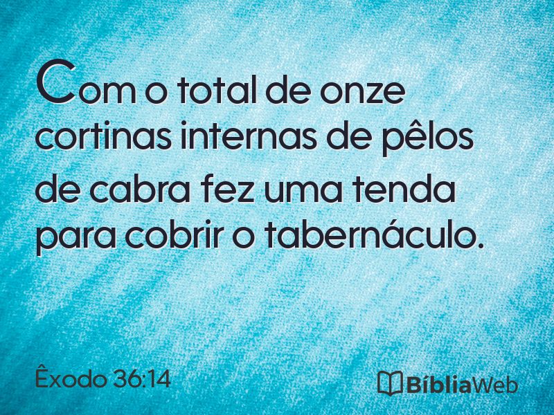 Êxodo 36:14 em imagem para compartilhar