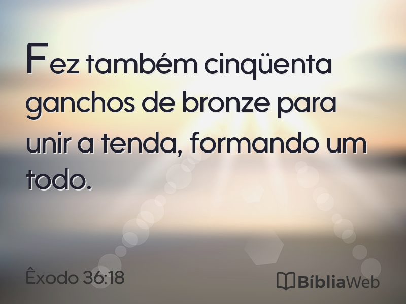 Êxodo 36:18 em imagem para compartilhar