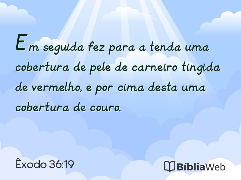 Êxodo 36:19 em imagem para compartilhar