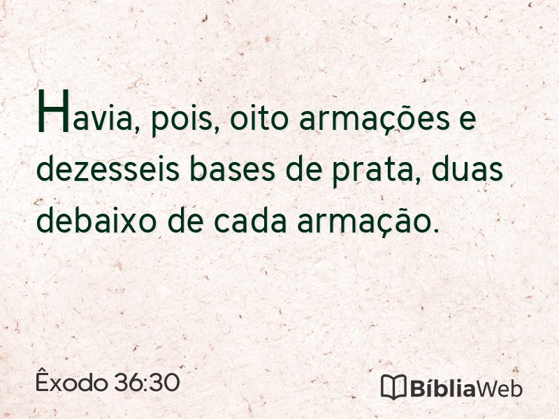 Êxodo 36:30 em imagem para compartilhar