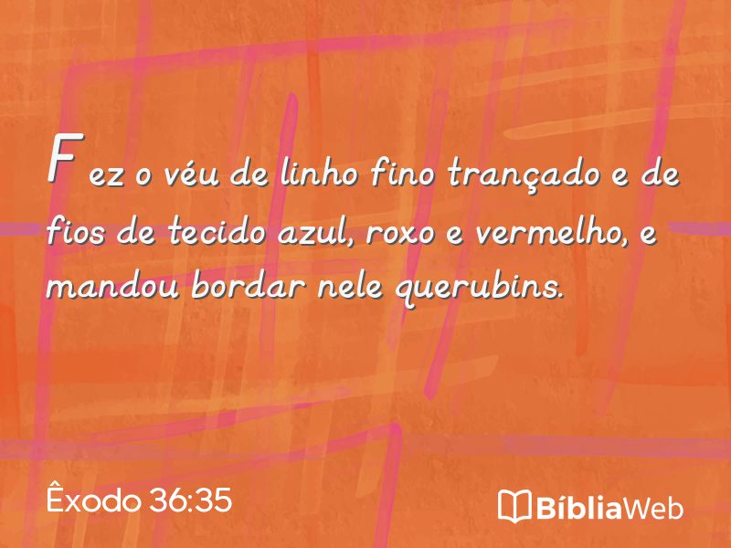Êxodo 36:35 em imagem para compartilhar