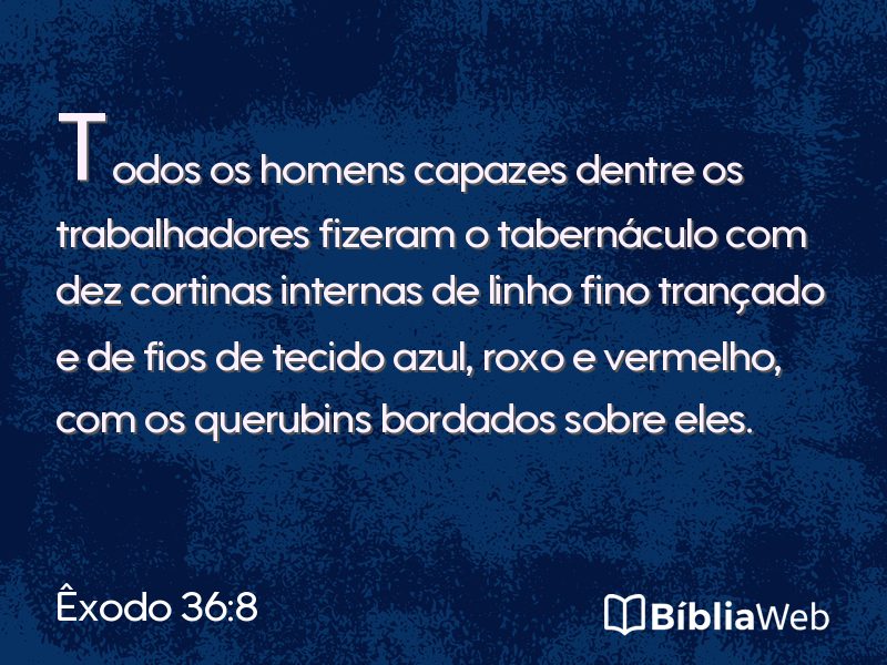 Êxodo 36:8 em imagem para compartilhar