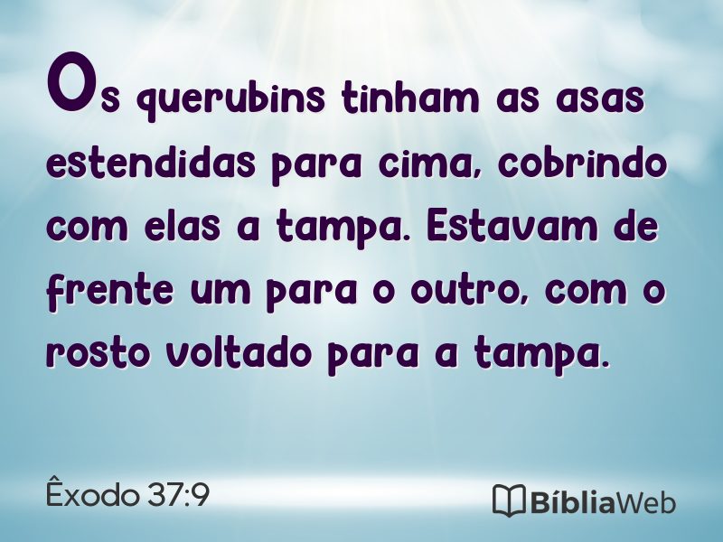 Êxodo 37:9 em imagem para compartilhar