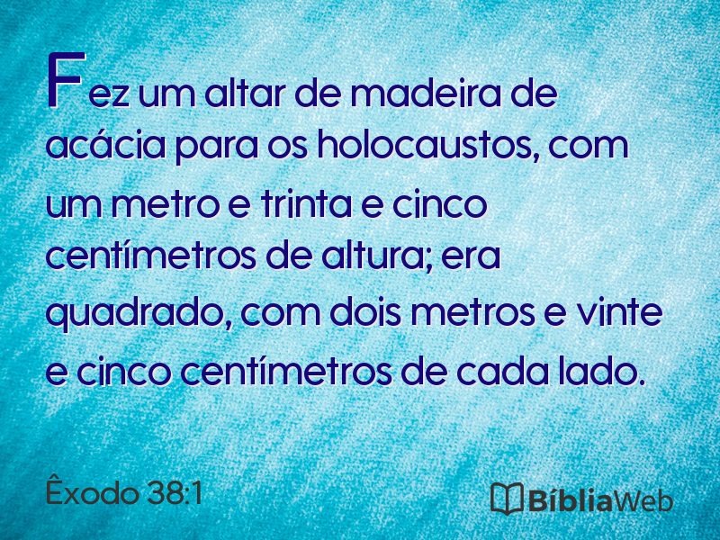 Êxodo 38:1 em imagem para compartilhar