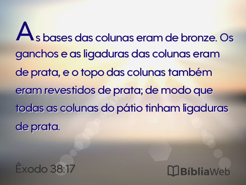 Êxodo 38:17 em imagem para compartilhar