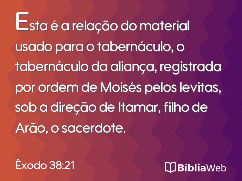 Êxodo 38:21 em imagem para compartilhar