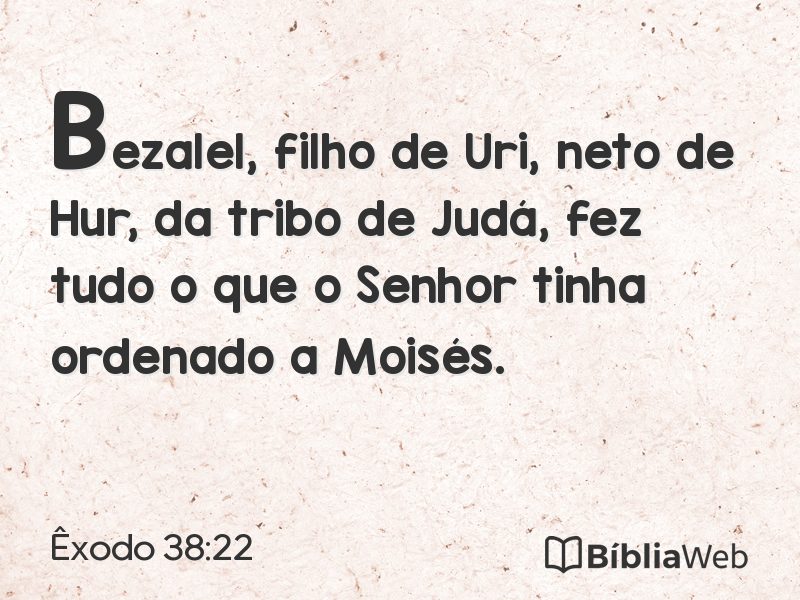 Êxodo 38:22 em imagem para compartilhar