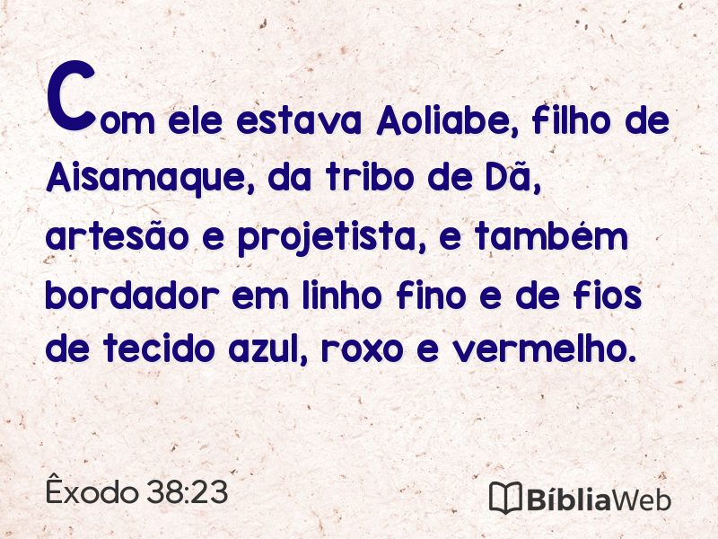 Êxodo 38:23 em imagem para compartilhar