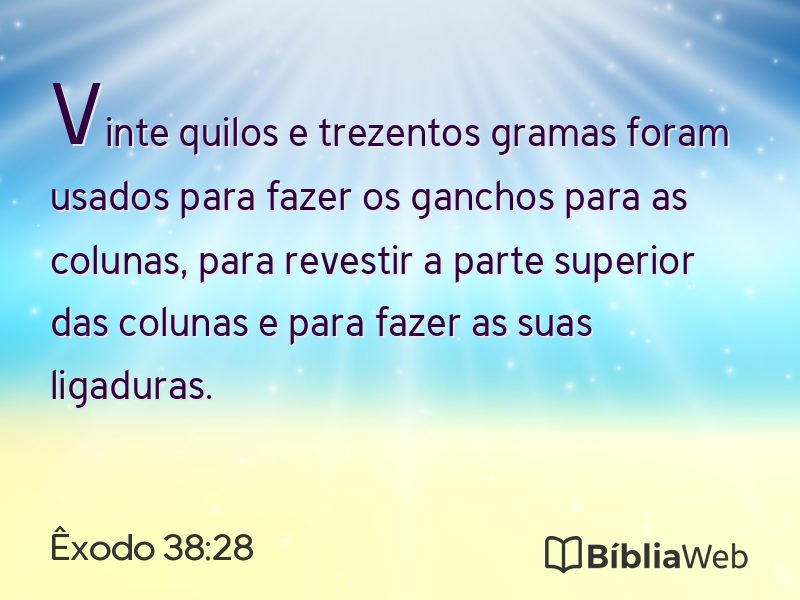 Êxodo 38:28 em imagem para compartilhar