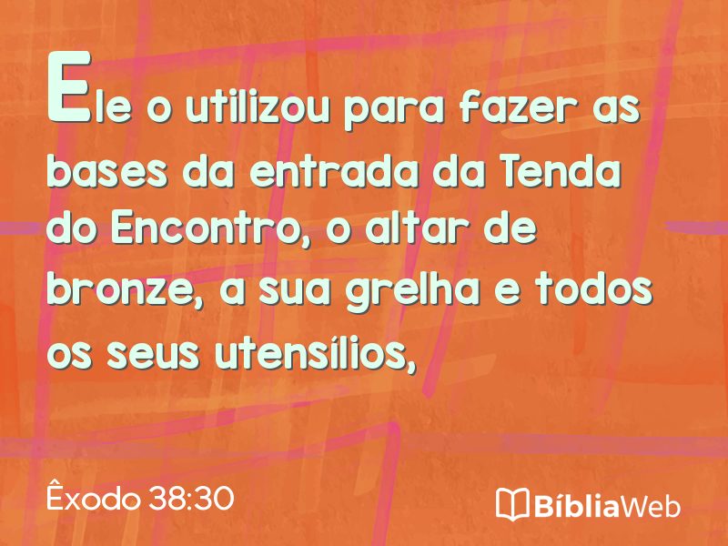 Êxodo 38:30 em imagem para compartilhar