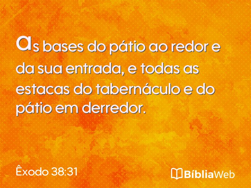 Êxodo 38:31 em imagem para compartilhar