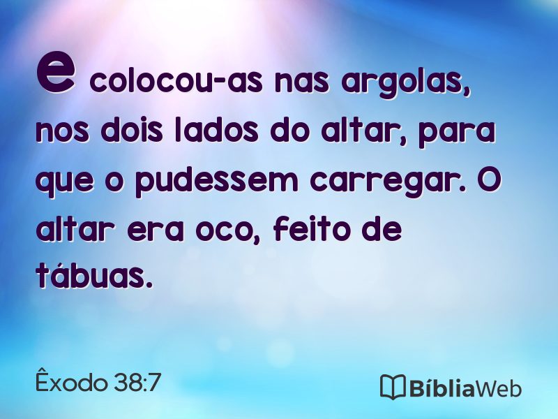 Êxodo 38:7 em imagem para compartilhar