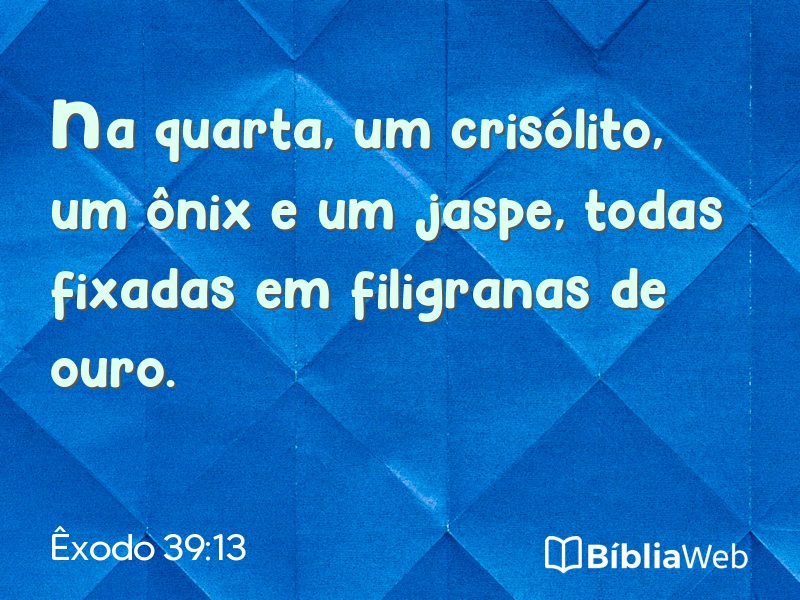 Êxodo 39:13 em imagem para compartilhar