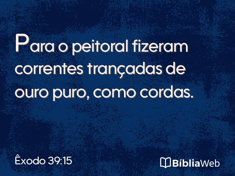 Êxodo 39:15 em imagem para compartilhar