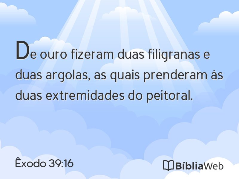 Êxodo 39:16 em imagem para compartilhar