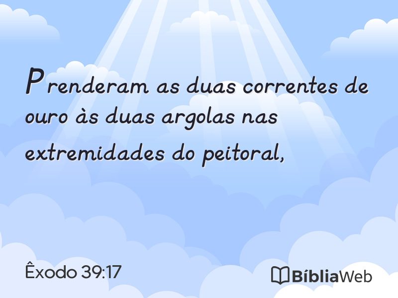 Êxodo 39:17 em imagem para compartilhar
