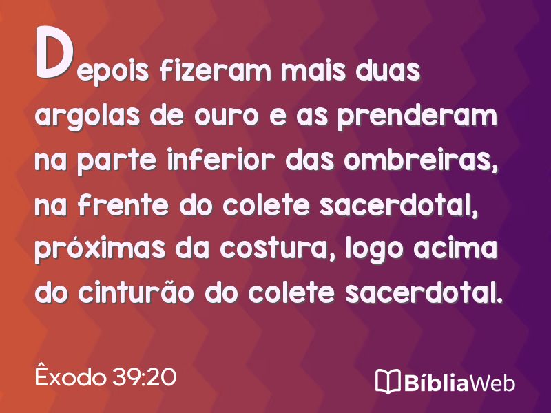 Êxodo 39:20 em imagem para compartilhar