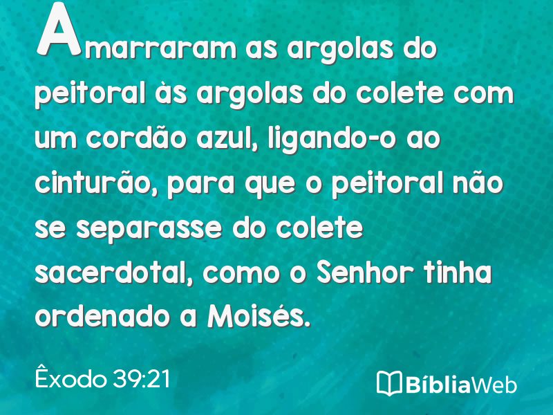 Êxodo 39:21 em imagem para compartilhar