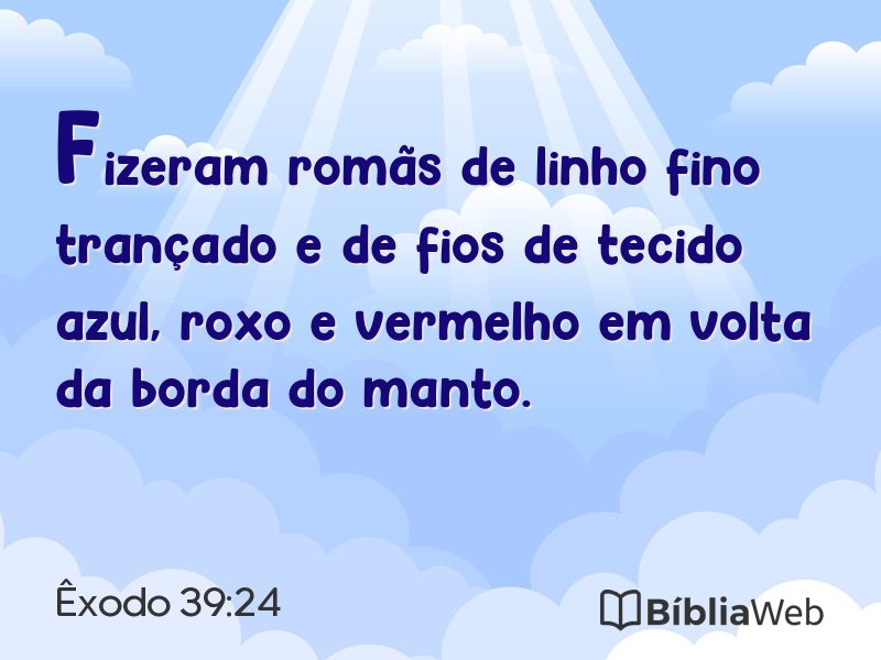 Êxodo 39:24 em imagem para compartilhar