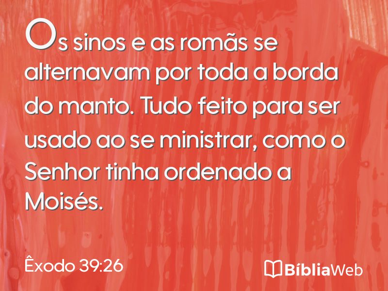 Êxodo 39:26 em imagem para compartilhar