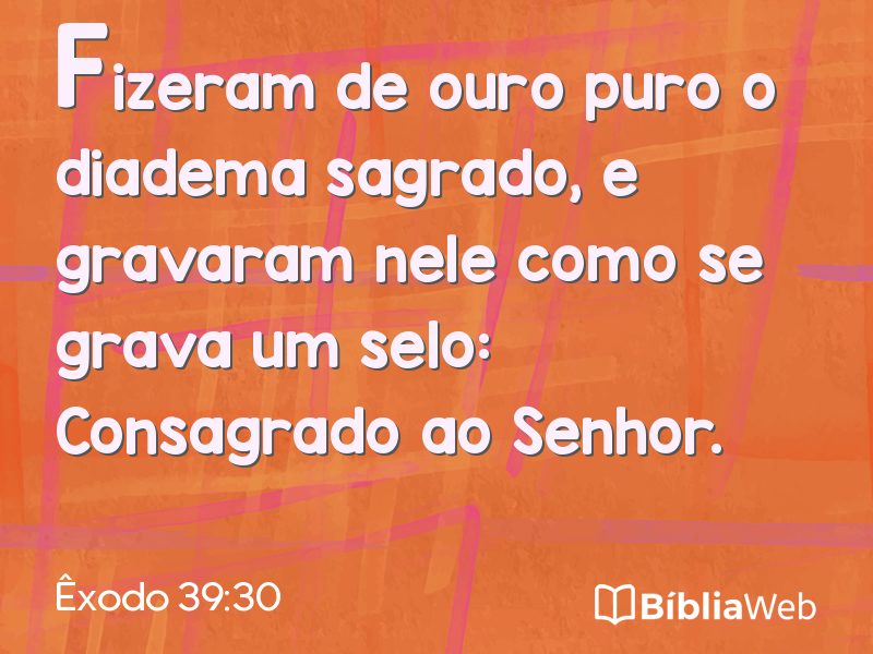 Êxodo 39:30 em imagem para compartilhar