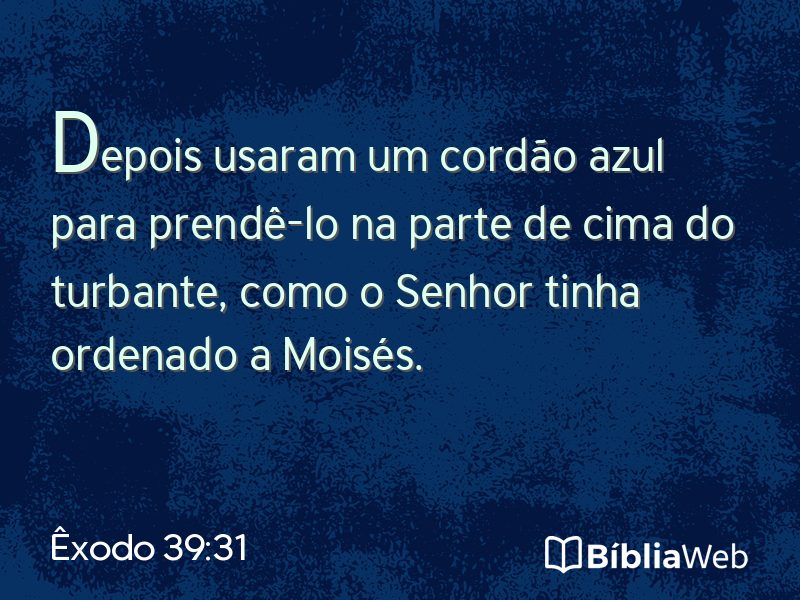 Êxodo 39:31 em imagem para compartilhar