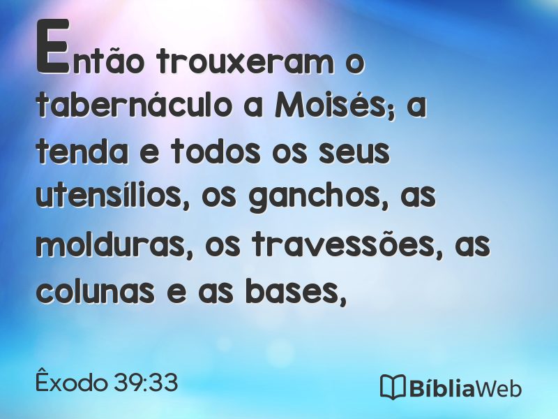 Êxodo 39:33 em imagem para compartilhar