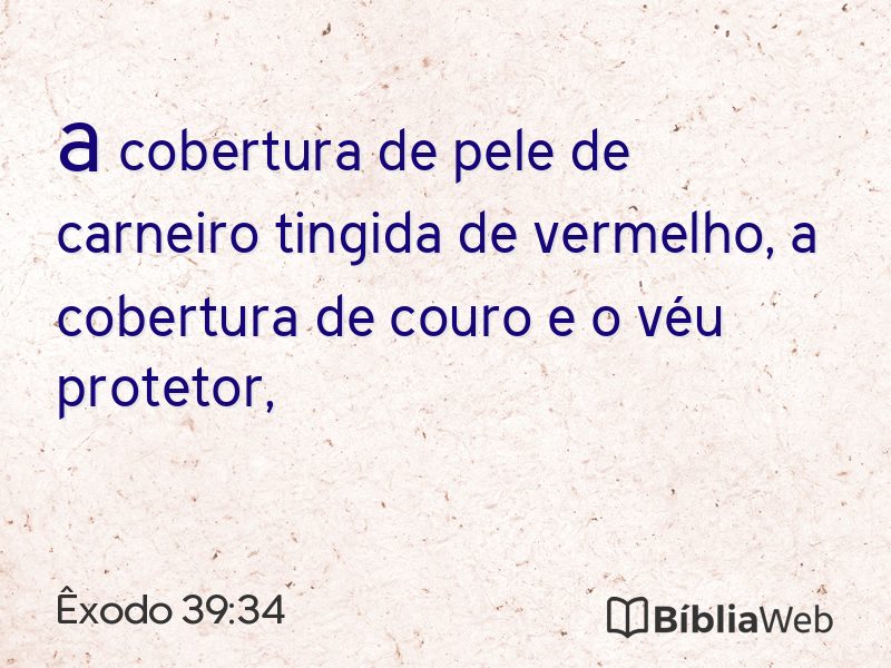Êxodo 39:34 em imagem para compartilhar