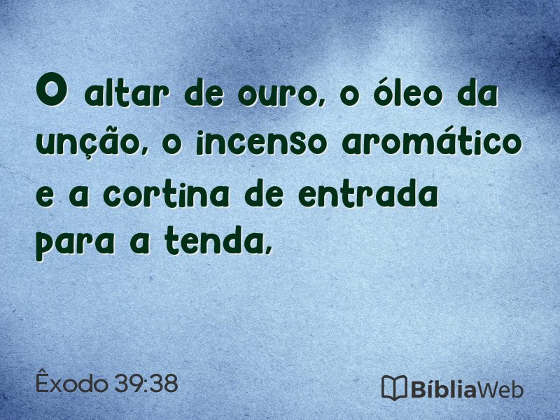 Êxodo 39:38 em imagem para compartilhar