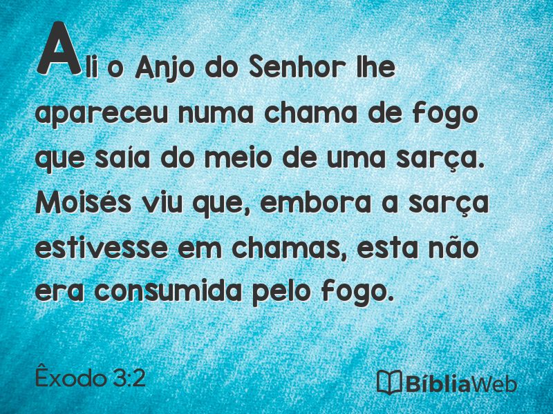 Êxodo 3:2 em imagem para compartilhar