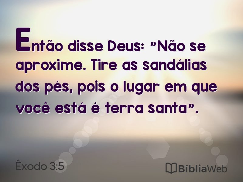 Êxodo 3:5 em imagem para compartilhar