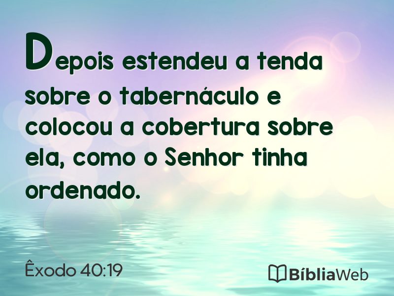 Êxodo 40:19 em imagem para compartilhar