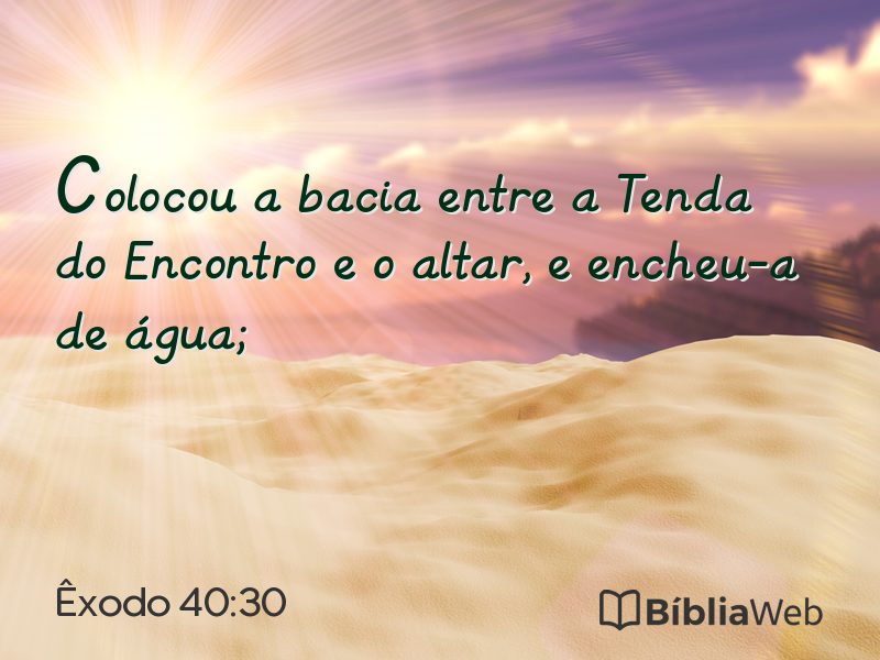 Êxodo 40:30 em imagem para compartilhar