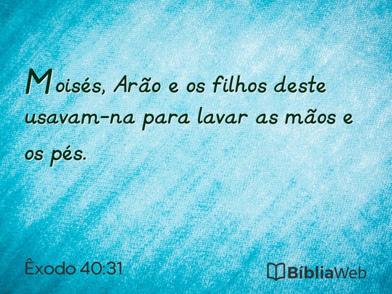 Êxodo 40:31 em imagem para compartilhar