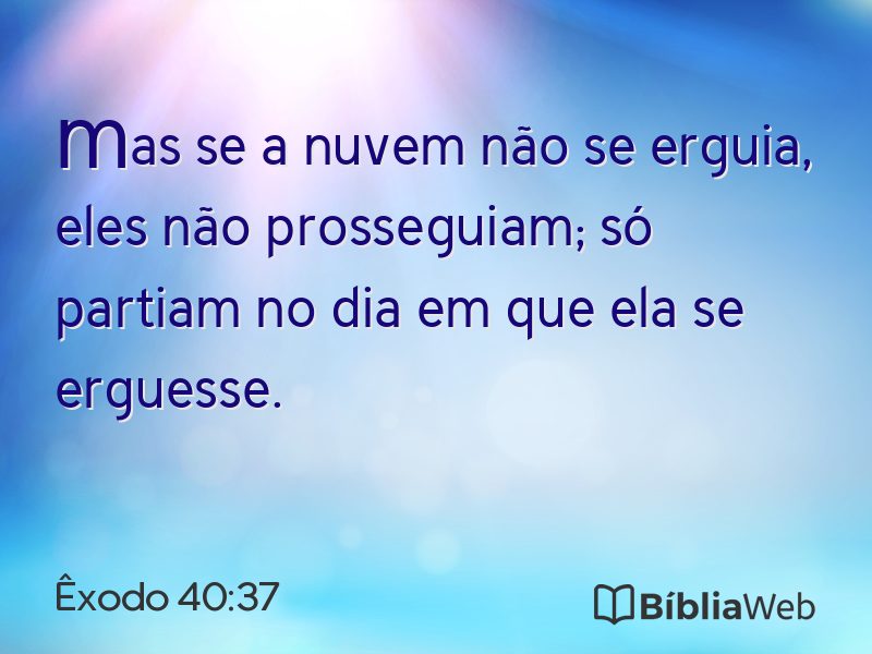 Êxodo 40:37 em imagem para compartilhar