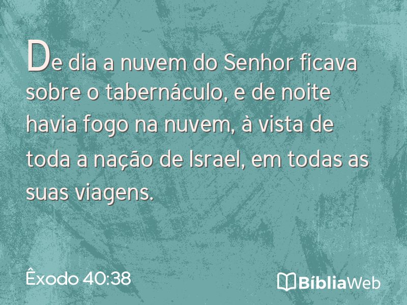 Êxodo 40:38 em imagem para compartilhar