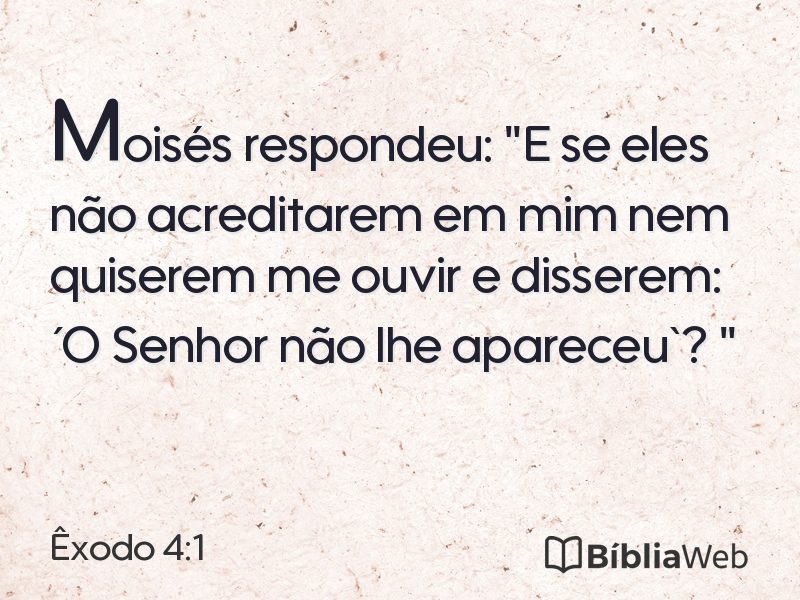 Êxodo 4:1 em imagem para compartilhar