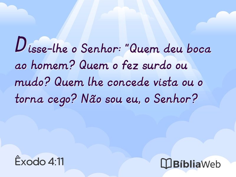 Êxodo 4:11 em imagem para compartilhar