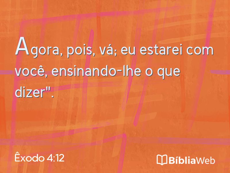 Êxodo 4:12 em imagem para compartilhar