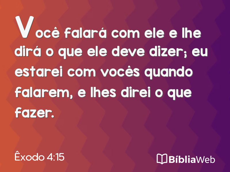 Êxodo 4:15 em imagem para compartilhar