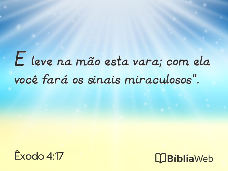 Êxodo 4:17 em imagem para compartilhar