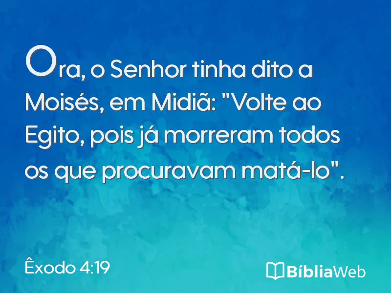 Êxodo 4:19 em imagem para compartilhar
