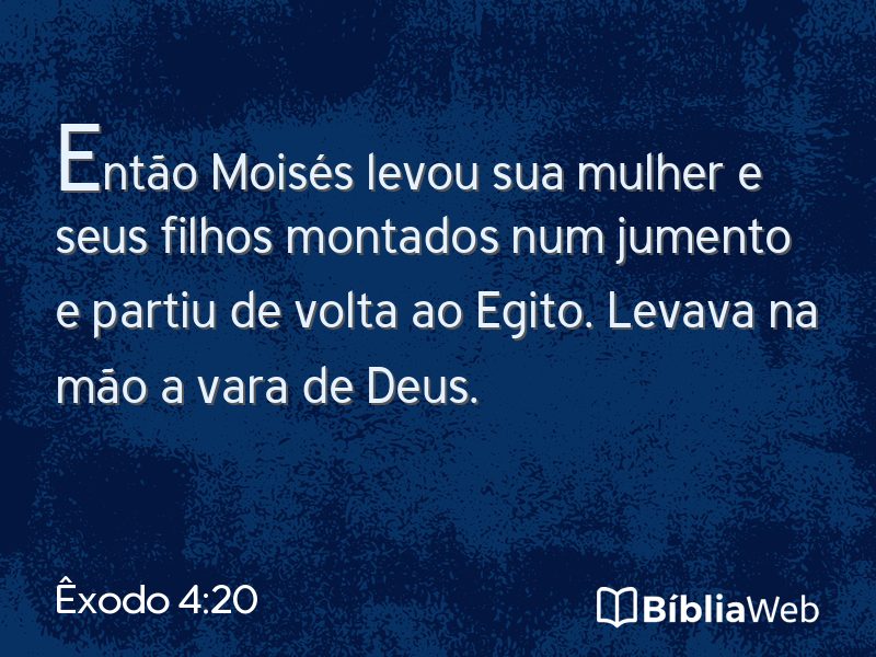 Êxodo 4:20 em imagem para compartilhar