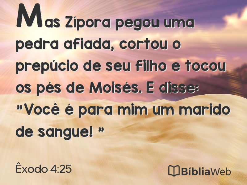 Êxodo 4:25 em imagem para compartilhar