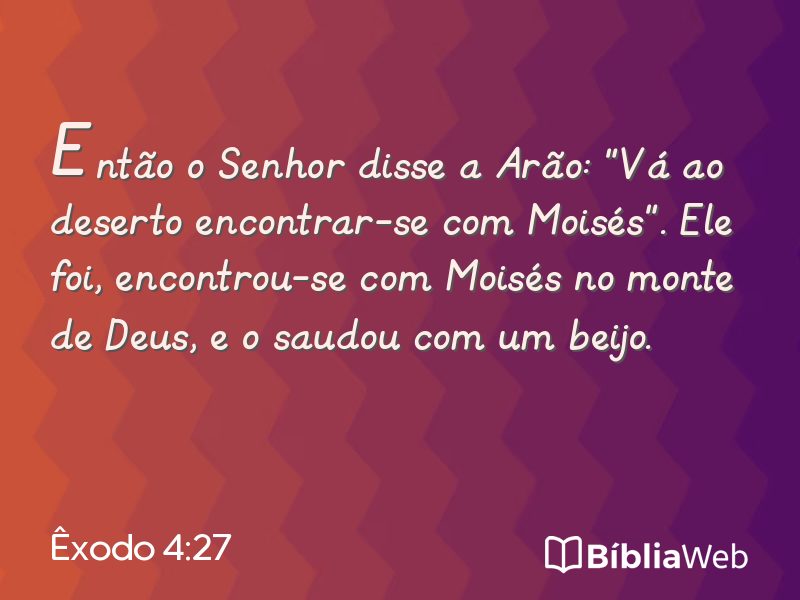 Êxodo 4:27 em imagem para compartilhar