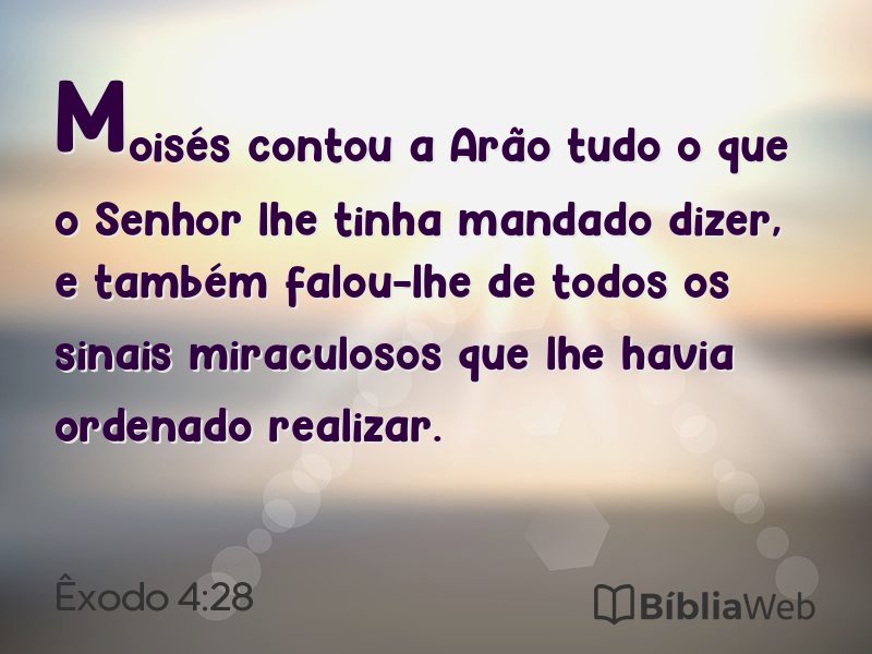 Êxodo 4:28 em imagem para compartilhar