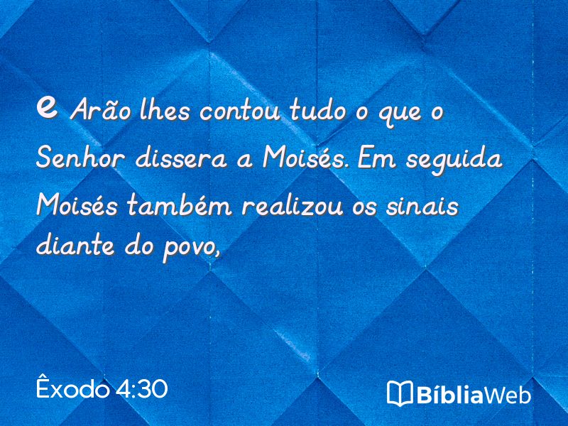 Êxodo 4:30 em imagem para compartilhar