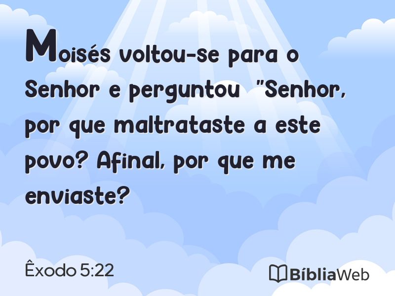 Êxodo 5:22 em imagem para compartilhar
