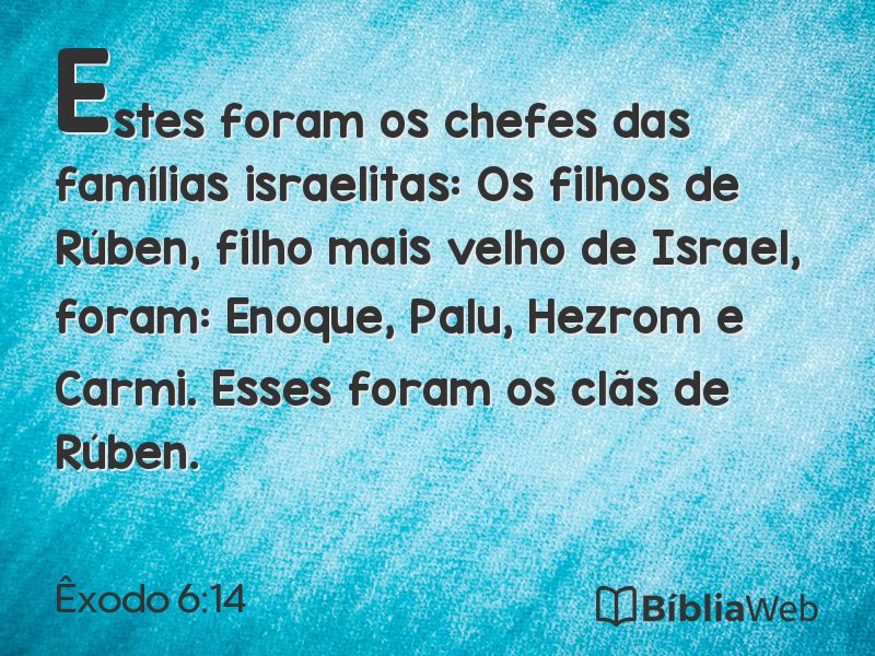 Êxodo 6:14 em imagem para compartilhar