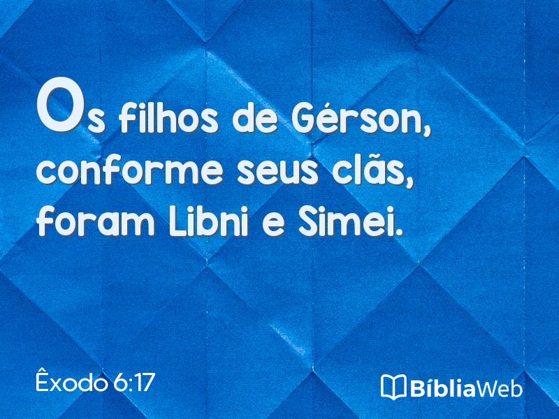 Êxodo 6:17 em imagem para compartilhar